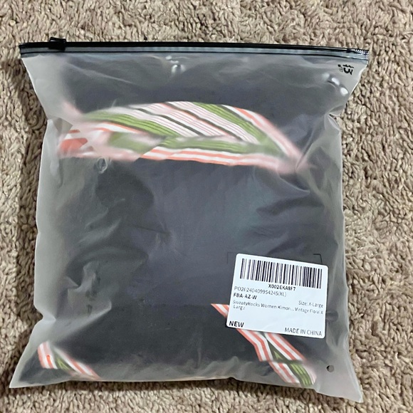 📦 Sweaty Rocks Orange & Black Geometric Kimono - Picture 11 of 12